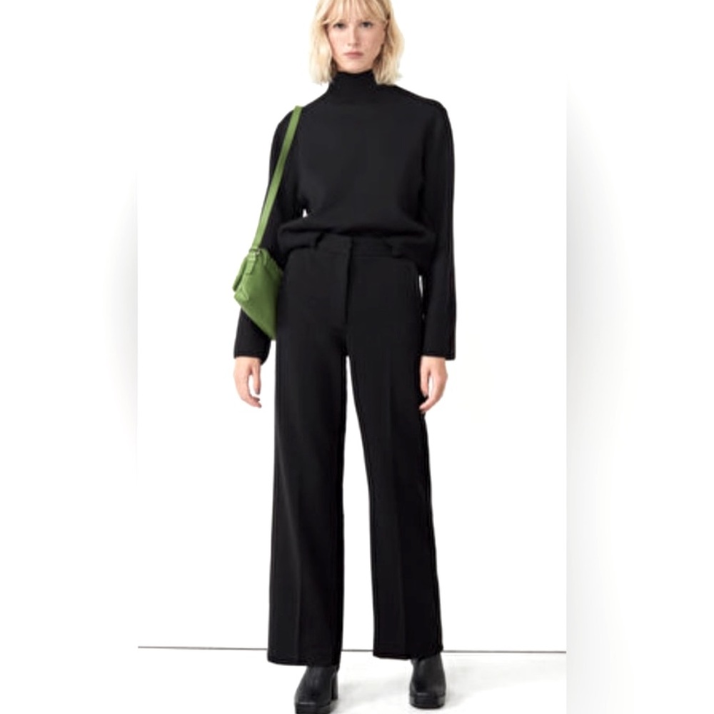 & Other Stories Black Wide-Leg Trousers